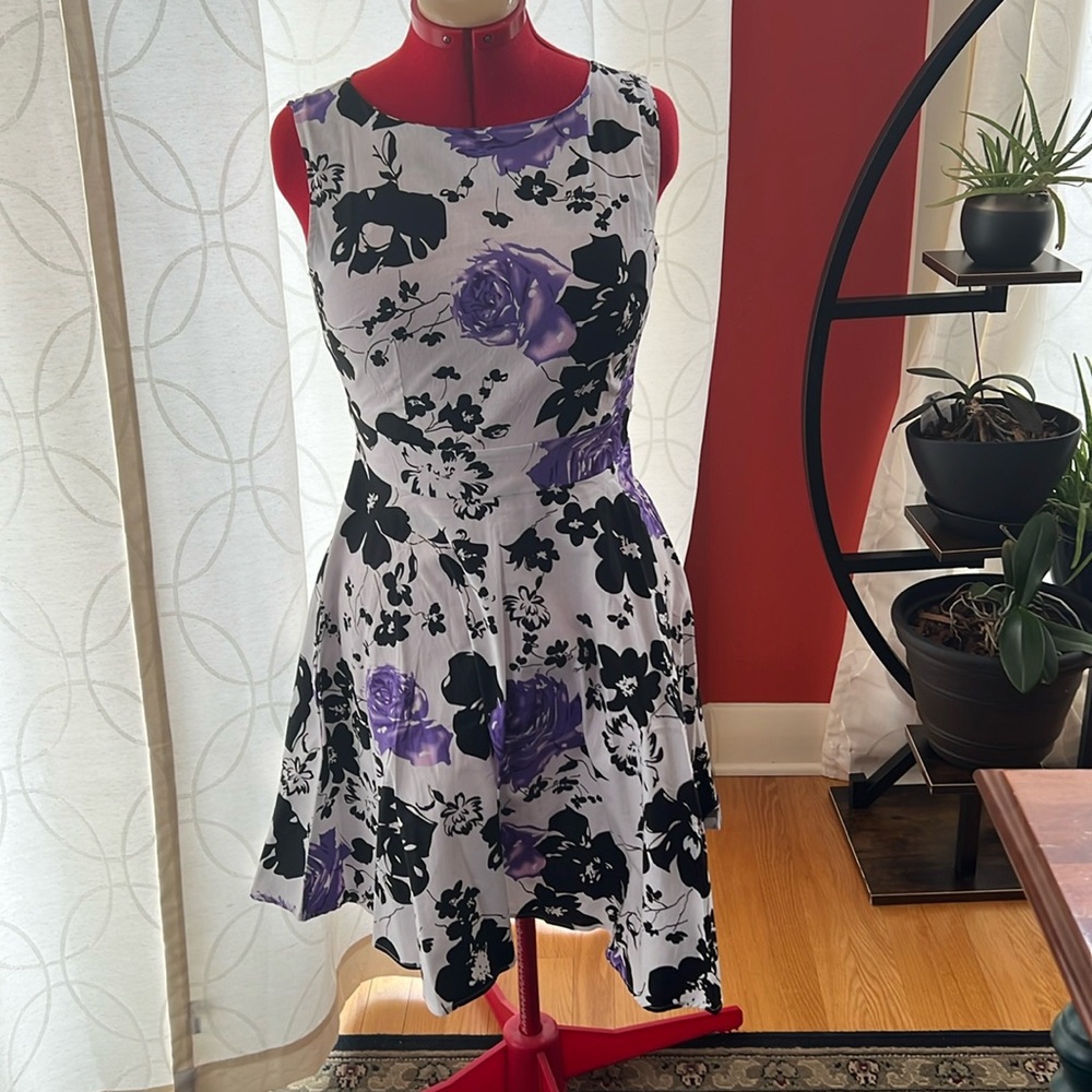 Crisp summer fit and flare dress